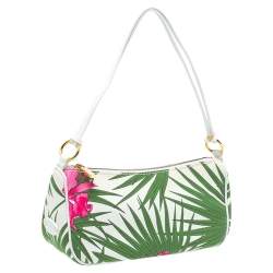 Pre Owned Celine Multicolor Floral Print Canvas and Leather Trims Pochette 