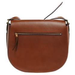 Pre Owned Celine Brown Leather Medium Trotteur Shoulder Bag