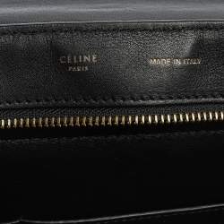 Pre Owned Celine Multicolor Python,Suede and Leather Medium Trapeze Top Handle Bag