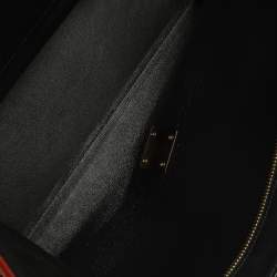 Pre Owned Celine Multicolor Python,Suede and Leather Medium Trapeze Top Handle Bag
