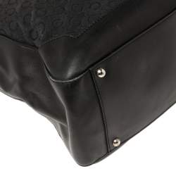 Pre Owned Celine Black Monogram Canvas and Leather Tote