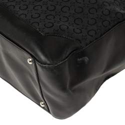 Pre Owned Celine Black Monogram Canvas and Leather Tote