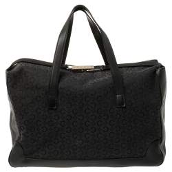 Pre Owned Celine Black Monogram Canvas and Leather Tote