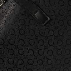Pre Owned Celine Black Monogram Canvas and Leather Tote