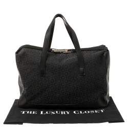 Pre Owned Celine Black Monogram Canvas and Leather Tote