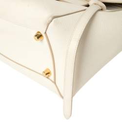 Pre Owned Celine Cream Leather Mini Belt Top Handle Bag
