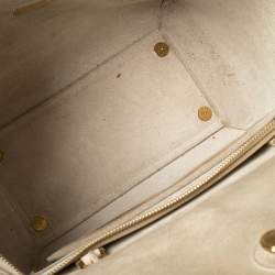 Pre Owned Celine Cream Leather Mini Belt Top Handle Bag