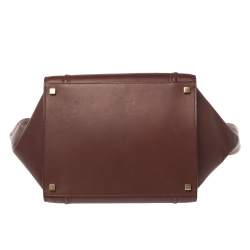 Pre Owned Celine Burgundy Leather Medium Phantom Luggage Tote 