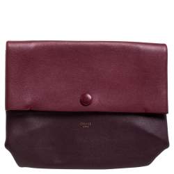 Pre Owned Celine Tri Color Leather And Suede All Soft Shoulder Bag