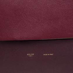 Pre Owned Celine Tri Color Leather And Suede All Soft Shoulder Bag