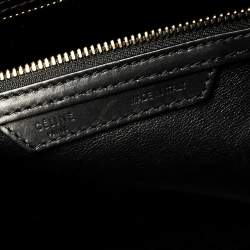 Pre Owned حقيبة يد سيلين ميني لاغيدج جلد وكانفاس سوداء/ بيج