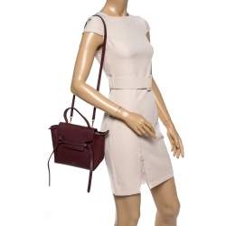 Celine micro belt bag burgundy hotsell