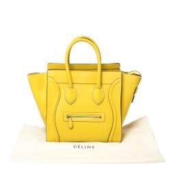 Pre Owned حقيبة لاغيدج يد سلين جلد صفراء