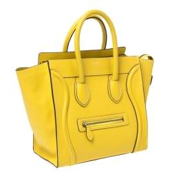 Pre Owned حقيبة لاغيدج يد سلين جلد صفراء