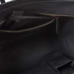 Pre Owned حقيبة يد سيلين ميني لاغيدج جلد وسويدي وجلد ثعبان سوداء/ زرقاء