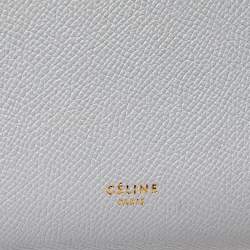 Pre Owned Celine Grey Leather Nano Belt Top Handle Bag