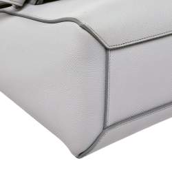 Pre Owned Celine Grey Leather Nano Belt Top Handle Bag