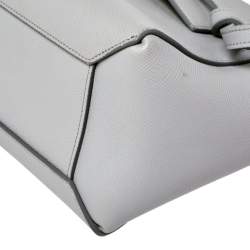 Pre Owned Celine Grey Leather Nano Belt Top Handle Bag