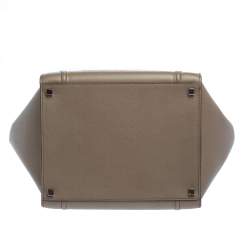 Pre Owned Celine Taupe Leather Medium Phantom Luggage Tote