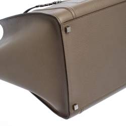 Pre Owned Celine Taupe Leather Medium Phantom Luggage Tote