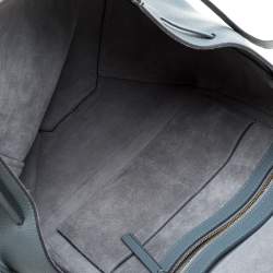 Pre Owned Celine Powder Blue Soft Grained Leather Small Cabas Phantom Tote