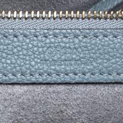 Pre Owned Celine Powder Blue Soft Grained Leather Small Cabas Phantom Tote