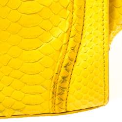 Pre Owned Celine Yellow Python Medium Phantom Luggage Tote