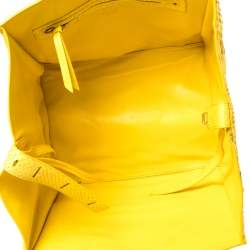 Pre Owned Celine Yellow Python Medium Phantom Luggage Tote