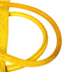 Pre Owned Celine Yellow Python Medium Phantom Luggage Tote