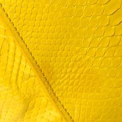 Pre Owned Celine Yellow Python Medium Phantom Luggage Tote