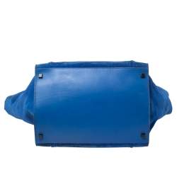 Pre Owned Celine Blue Suede and Leather Large Phantom Luggage Tote