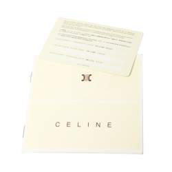 Pre Owned Celine Brown/Beige Canvas and Croc Embossed Leather Boogie Tassel Tote