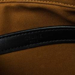 Pre Owned Celine Black Triomphe Coated Canvas Medium Messenger Bag