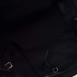 Pre Owned Celine Black/White Striped Canvas and Leather Medium Phantom Luggage Tote