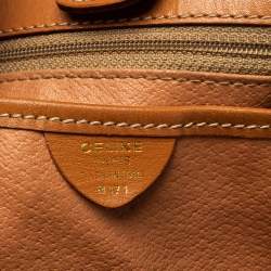 Pre Owned Celine Brown Macadam Coated Canvas and Leather Open Tote