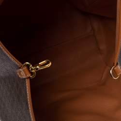 Pre Owned Celine Brown Macadam Coated Canvas and Leather Open Tote