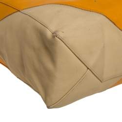 Pre Owned Celine Orange/Yellow Leather Vertical Cabas Tote