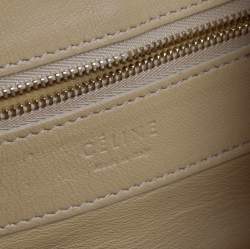 Pre Owned Celine Orange/Yellow Leather Vertical Cabas Tote
