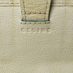 Celine Blue Macadam Denim and Leather Trim Continental Wallet