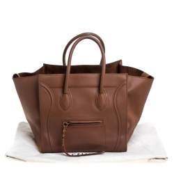 مملوكة مسبقًا حقيبة يد لاغيدج سيلين فانتوم متوسطة جلد بنية