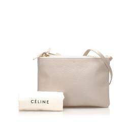 Pre Owned Celine Grey Leather Trio Bag