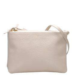 Pre Owned Celine Grey Leather Trio Bag