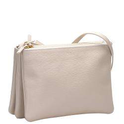 Pre Owned Celine Grey Leather Trio Bag