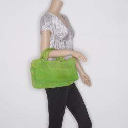 Celine Green Suede Studded Boogie Tote