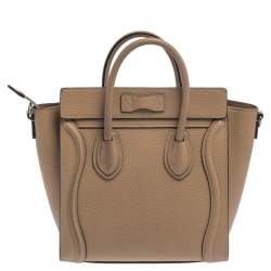 Pre Owned حقيبة يد لاغيدج نانبو جلد بيج