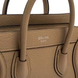 Pre Owned حقيبة يد لاغيدج نانبو جلد بيج