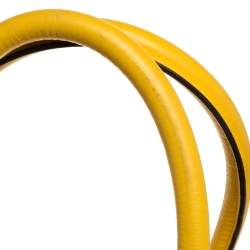 Pre Owned Celine Yellow Leather Mini Luggage Tote 