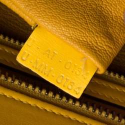 Pre Owned Celine Yellow Leather Mini Luggage Tote 