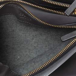 Pre Owned Celine Dark Grey Leather Trio Shoulder Bag