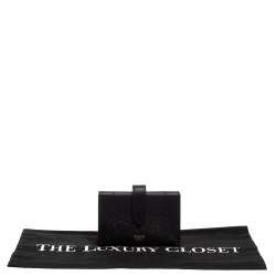 Pre Owned Celine Black Leather Accordeon Card Holder
